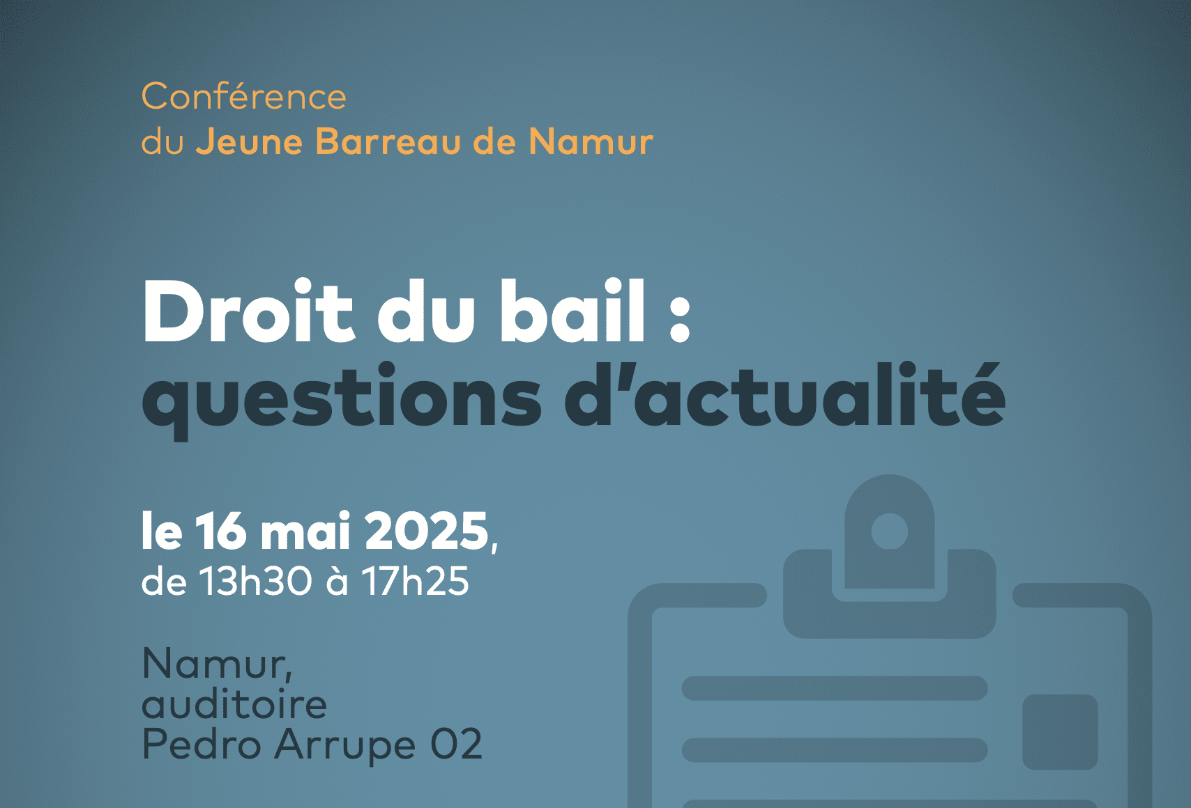 droit du bail barreau de Namur université