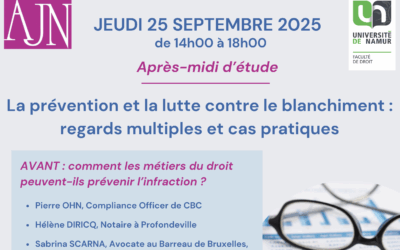 Conférence à l’UNamur : prévention et lutte contre le blanchiment